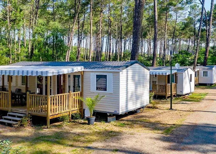 キャンプ場 Mobil-home Dunes De Contis Chez Bibou サン・ジュリアン・アン・ボルヌ