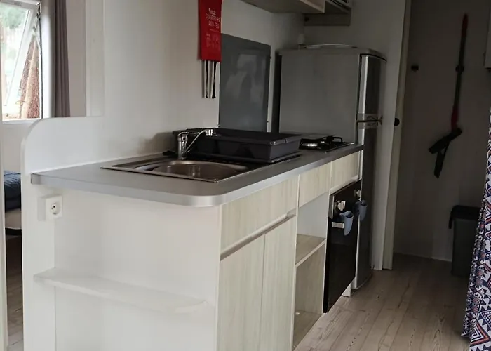 Mobil-home Dunes De Contis Chez Bibou キャンプ場 サン・ジュリアン・アン・ボルヌ